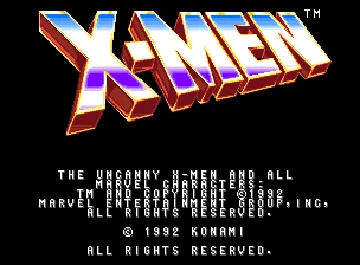 X-Men (US 4 Players) screen shot title